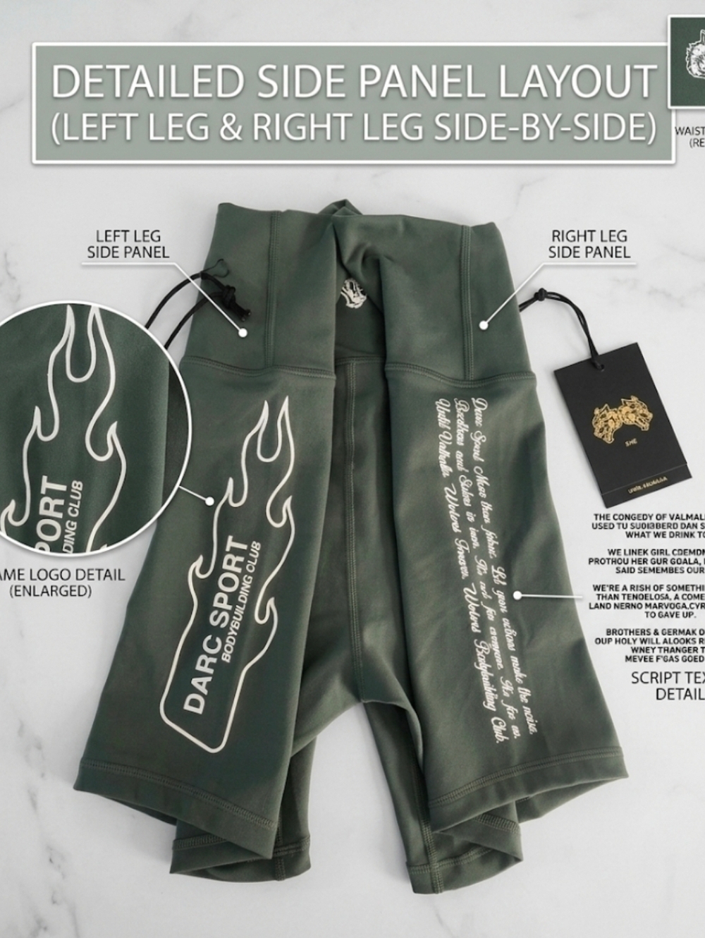 NWT Darc Sport "She" Limited Edition Shorts - Forest Green (323/500)